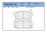 Тормозные колодки JEENICE WS339700 (перед. диск.)