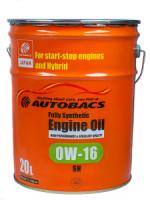 Моторное масло 0W-16 AUTOBACS ENGINE OIL API SN SYNTHETIC 20л